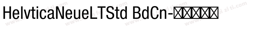 HelvticaNeueLTStd BdCn字体转换